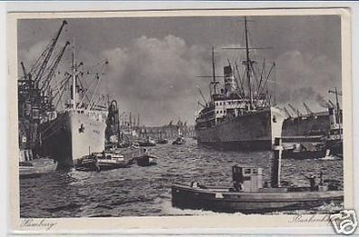 25474 Ak Hamburg Baakenhafen mit Schiffen 1938