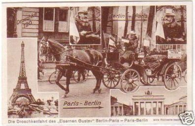 25481 Reklame Ak Droscheknfahrt Berlin Paris um 1925