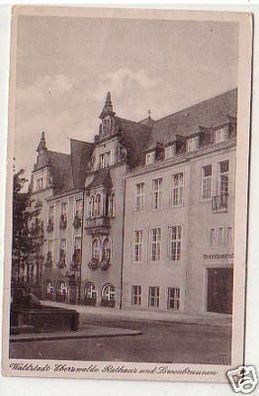 25530 Ak Eberswalde Rathaus und Löwenbrunnen 1953