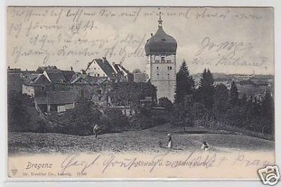 25606 Ak Bregenz Altstadt & St. Martinsturm 1908