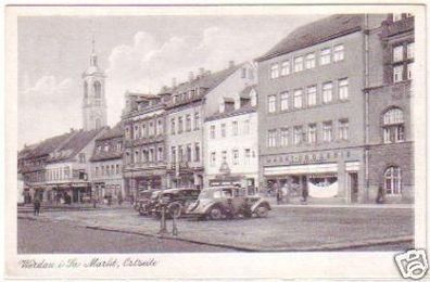 25636 Ak Werdau in Sachsen Markt Ostseite um 1930