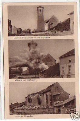 25731 Feldpost Ak Leintrey mit Explosion 1915