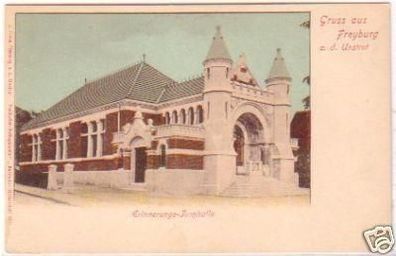 25850 Ak Gruß aus Freyburg Erinnerungs Turnhalle 1908