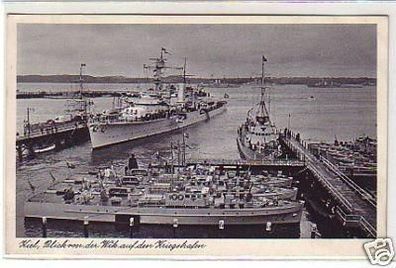 25888 Ak Kiel Blick auf den Kriegshafen um 1930