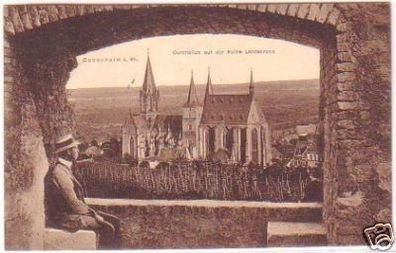 25935 Ak Oppenheim Blick auf Ruine Landeskrone 1914