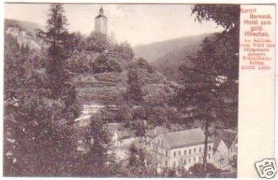 25993 Ak Berneck Hotel zum goldenen Hirschen 1908