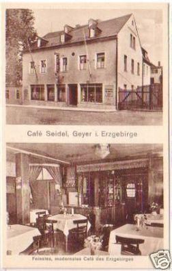 24232 Ak Geyer im Erzgebirge Café Seidel um 1920