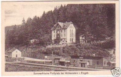 24308 Ak Floßplatz bei Wolkenstein im Erzgeb. um 1930