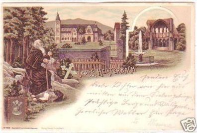 24591 Ak Lithographie Gruss aus Heisterbach 1898