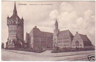 24682 Feldpost Ak Worms Wasserturm & Eleonorenschule