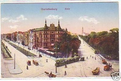 24692 Ak Charlottenburg Knie mit Verkehr 1914