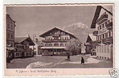 24706 Ak St. Johann in Tirol Gasthof im Winter 1942