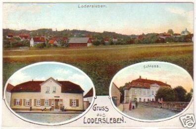 24713 Mehrbild Ak Gruss aus Lodersleben 1913