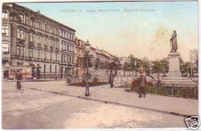 84846 Ak Zwickau in Sa. Kaiser Wilhelm Platz um 1910