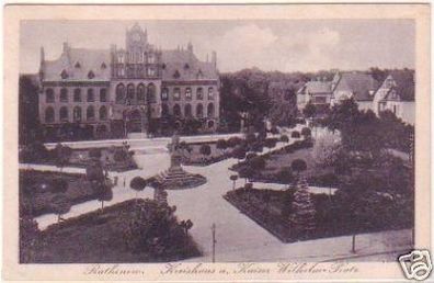 24761 Ak Rathenow Kreishaus + Kaiser Wilhelm Platz 1921