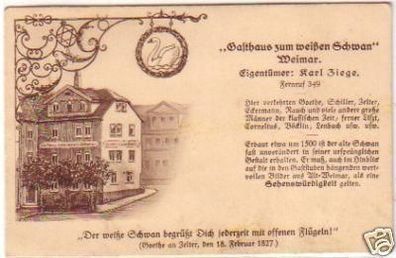 24804 Ak Weimar Gasthaus zum weißen Schwan um 1930