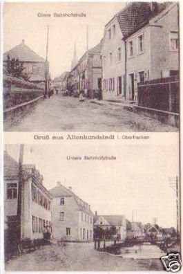 24878 Ak Gruß aus Altenkunstadt Bahnhofstraße um 1910