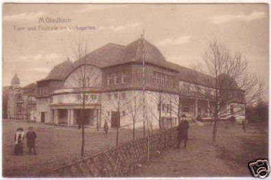 24975 Feldpost Ak Mönchen Gladbach Turnhalle 1914