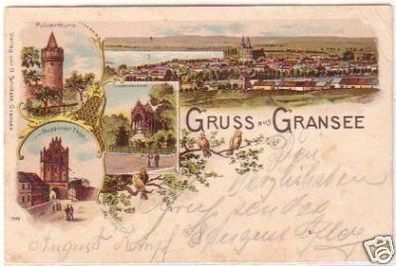 25027 Ak Lithographie Gruß aus Gransee 1903