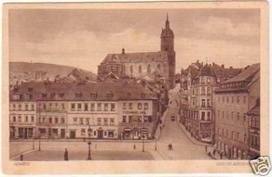 25079 Ak Annaberg Markt mit Annenkirche um 1930