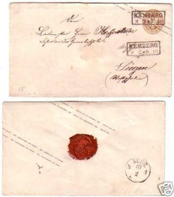 25111 Brief 3 Silber Groschen Preussen Kemberg um 1870