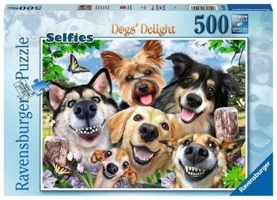 Ravensburger - Puzzle 500 Selfie Dogs Delight