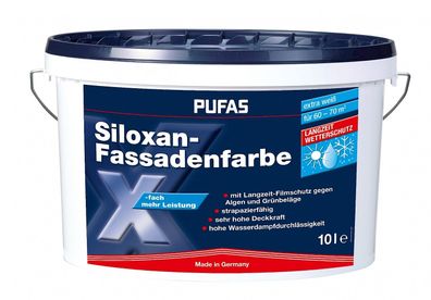 Pufas Siloxan-Fassadenfarbe 10 Liter weiß