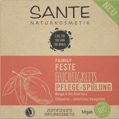 Sante 3x SANTE FAMILY Feste Feuchtigkeits Pflege-Spülung Mango & Bio-Aloe Vera 60g