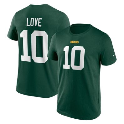 NFL T-Shirt Green Bay Packers Jordan Love 10 grün Graphic Football Trikot