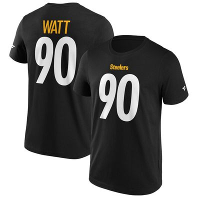 NFL T-Shirt Pittsburgh Steelers TJ Watt 90 schwarz Graphic Football Trikot