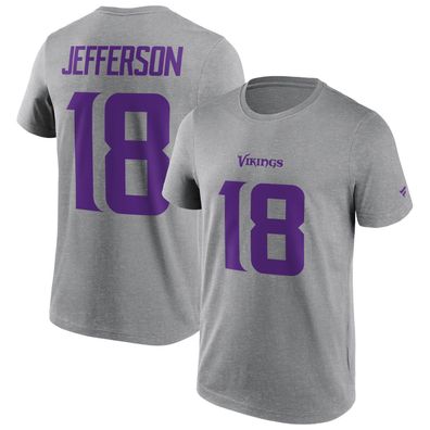 NFL T-Shirt Minnesota Vikings Justin Jefferson 18 grau Graphic Football Trikot