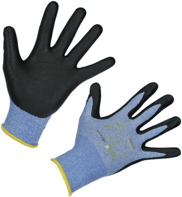 10 Paar Handschuh ThinkGreen Expert blau, Nitrilschaum Gr. 11 / XXL Feinstrick