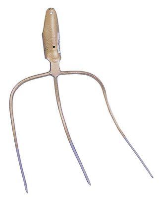 Streugabel ohne Stiel 3 Zinken, 30 x 30 cm mit Federtülle Gabel Heu Feld Stall
