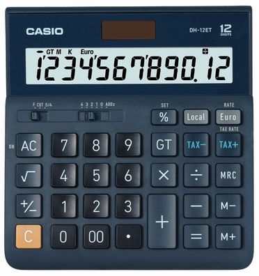 Casio® DH-12ET Solar-Tischrechner DH-12ER - Solar-/Batteriebetrieb, 12stellig,