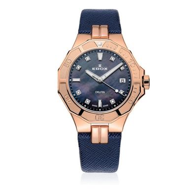 Edox - 53020 37RC NANR - Armbanduhr - Damen - Delfin Diver Date Lady