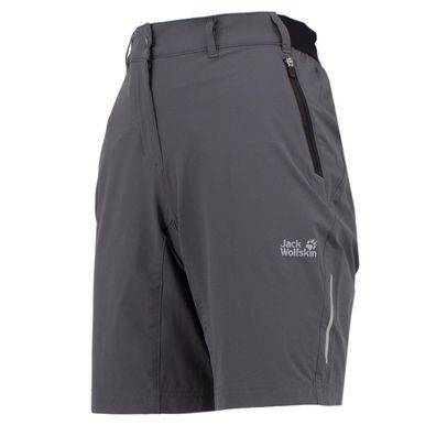 Jack Wolfskin Delta Shorts Outdoor Hiking Kurze Hose Damen grau 1506041-6116