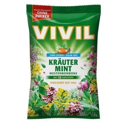 Vivil Kräuter Minze Zuckfreie Bonbons 120 g