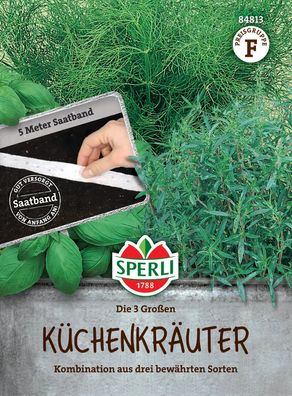 Sperli 3-Kräuter Balikum - Bohnenkraut - Dill Saatband - Kräutersamen