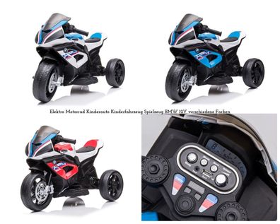 BMW HP4 Kindermotorrad Kinder Elektro Kinderfahrzeug Motorrad Leder 2x 12V Musik