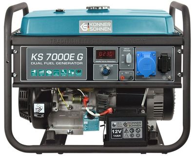 Könner&Söhnen Gas u Benzin 5,5KW Stromaggregat KS7000EG E-Start