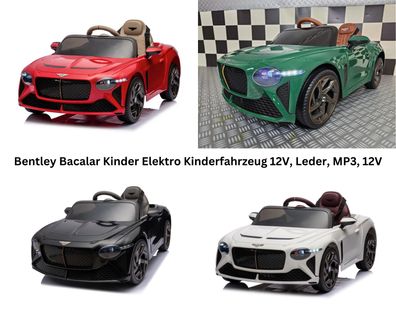 Bentley Bacalar Kinderauto Elektro Kinderfahrzeug Ledersitz Musik 12V LED EVA