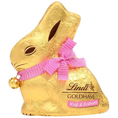 Lindt Goldhase Weiße Schokolade & Erdbeere 100g