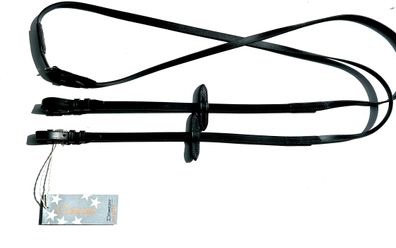 Döbert "Classic" Biothane Gummizügel schmal 16mm schwarz ohne Stege