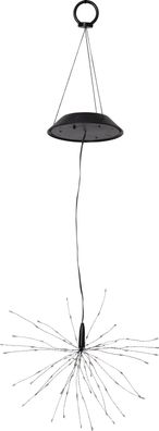 LED-Solar-"Firework Solar" hängend, schwarz, 90 warmwhite LED