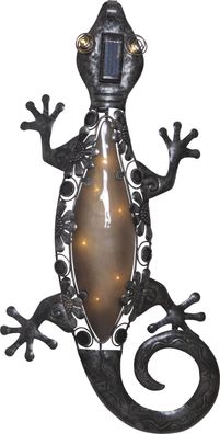 Star LED-Solar-Wanddeko 'Gecko', Eidechse,