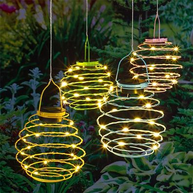 LED Solar Hängelampe Spirale