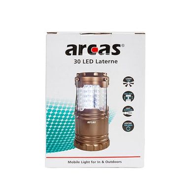 Arcas Camping Laterne mit 30 LEDs, Kupfer