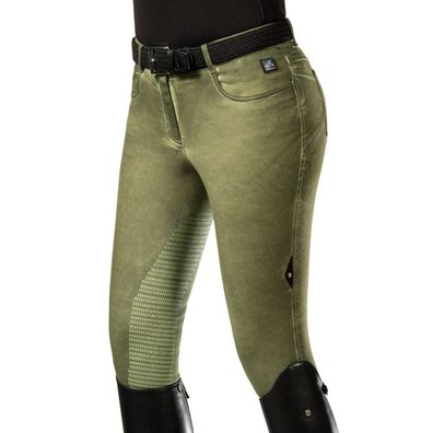 Equiline STELLA Damen Reithose HALF GRIP Hunter green F/S 18