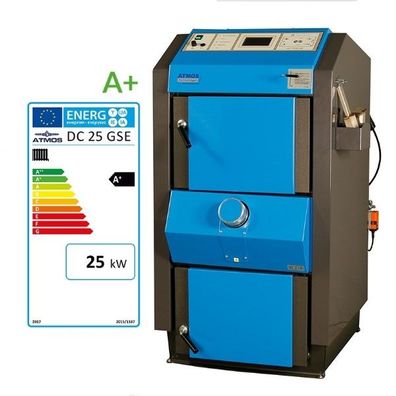 ATMOS Holzvergaser DC25GSE mit automatischer Zündung und Türanschlag rechts