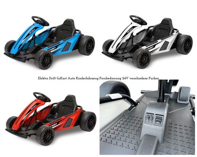 Kinder Elektro GoKart Kinderauto Drift Kart Go Kart Kinderfahrzeug 2x24 200W EVA